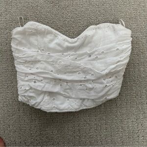 Zara strapless eyelet tube top